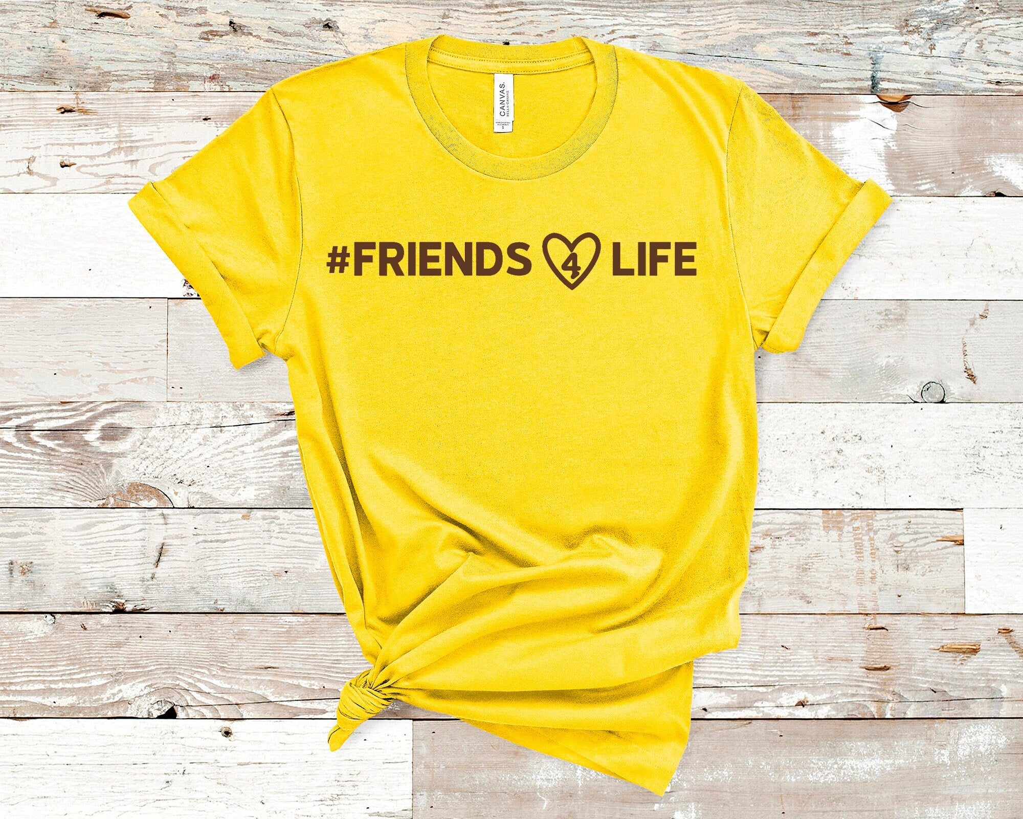 FRIENDS 4 A LIFETIME T Shirt Friends 4 Life. Unisex Friend Gift. Friend Tee Friendship Line